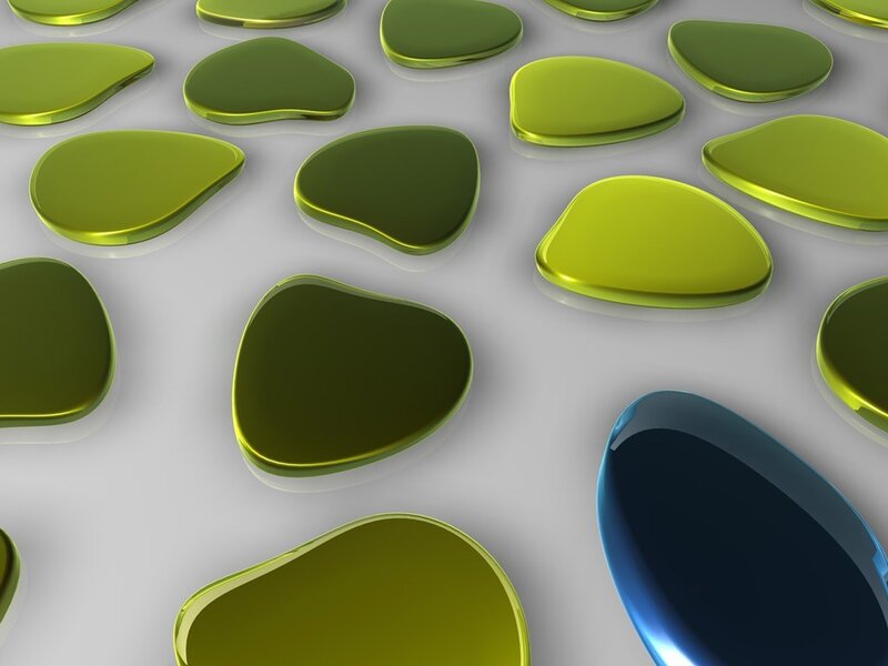 Green and Blue Shapes — Calm