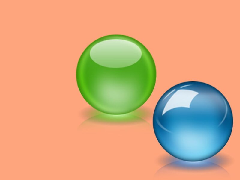 Green and Blue Spheres