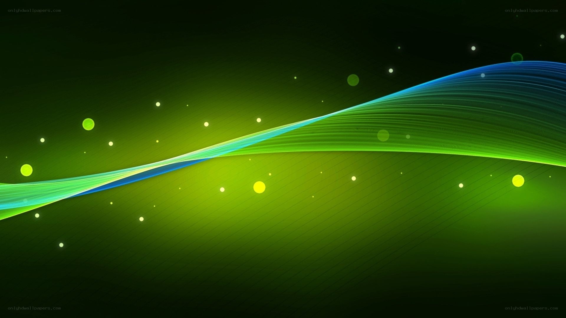 Green and blue wave design
