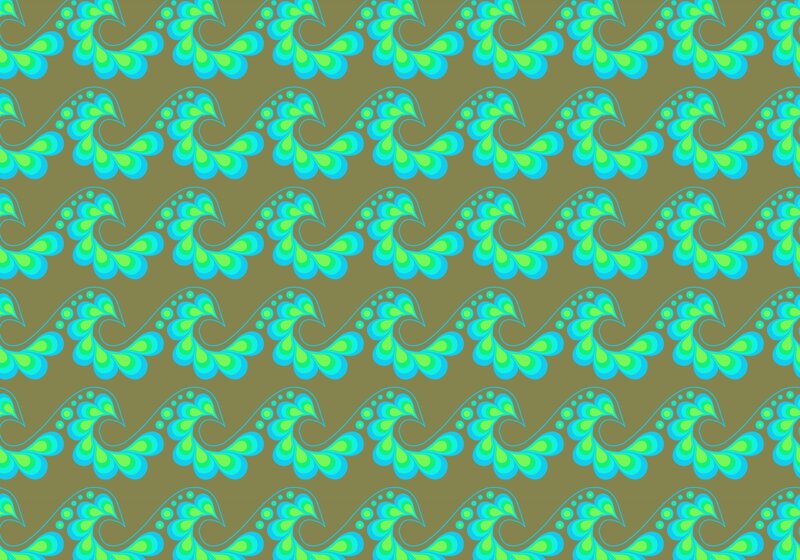 green and blue wave pattern