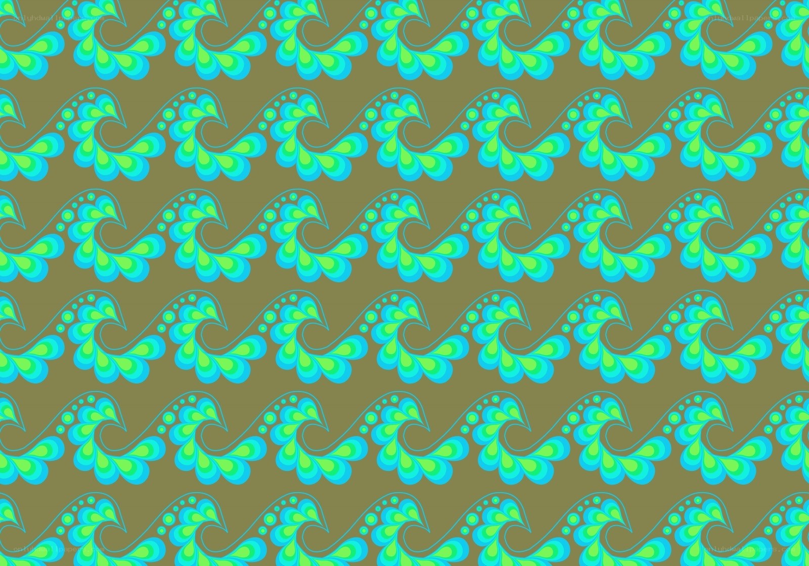green and blue wave pattern