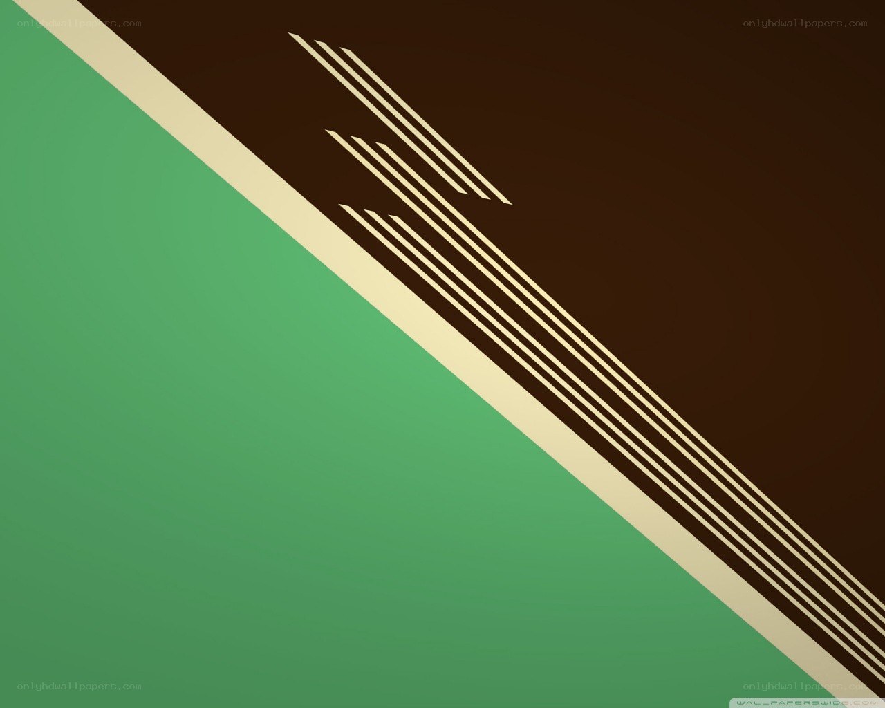 green and brown geometric design