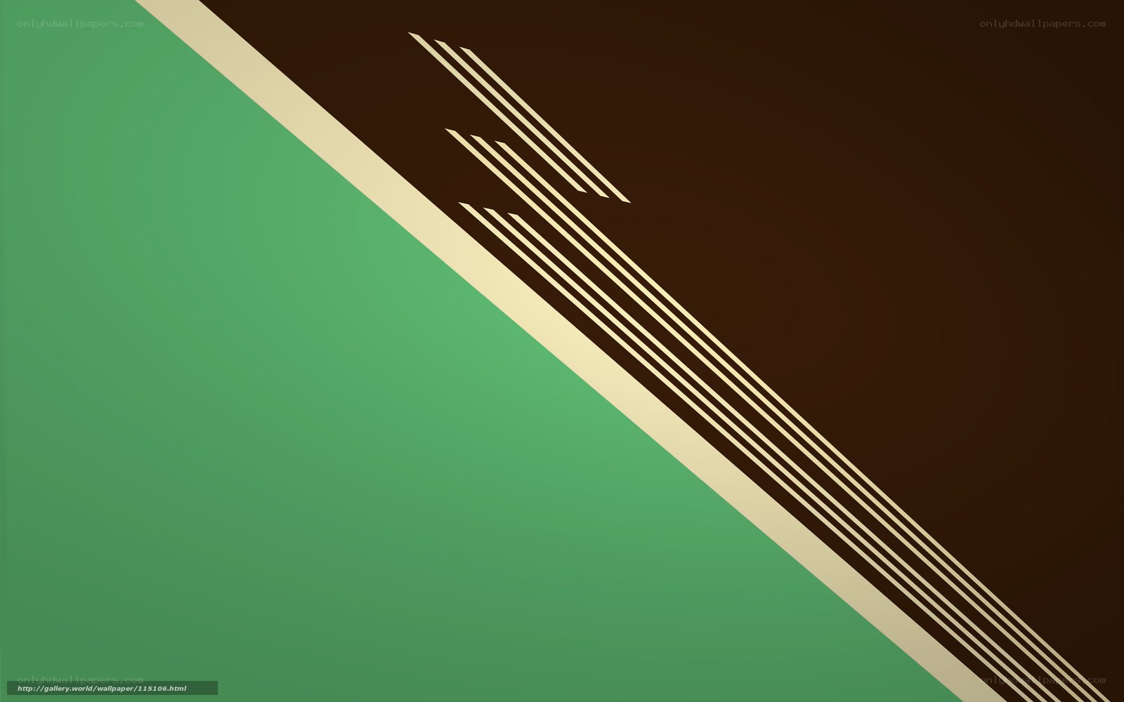 green and brown geometric design