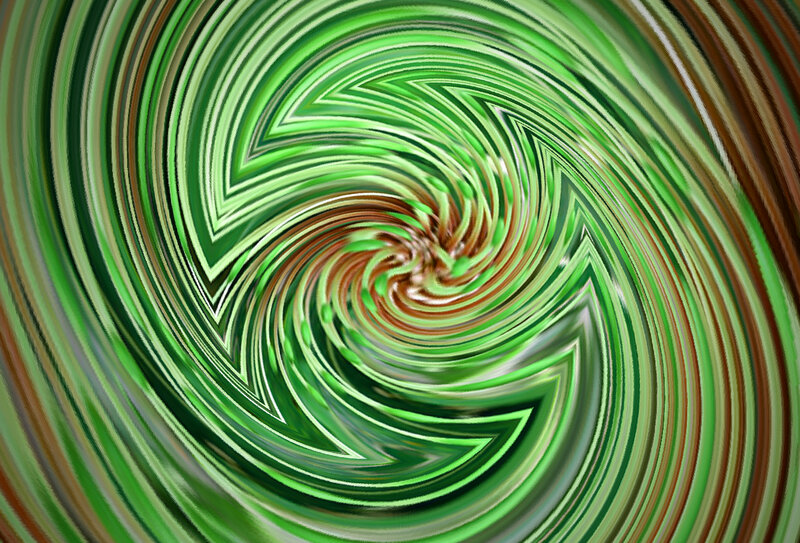 Green and Brown Swirl