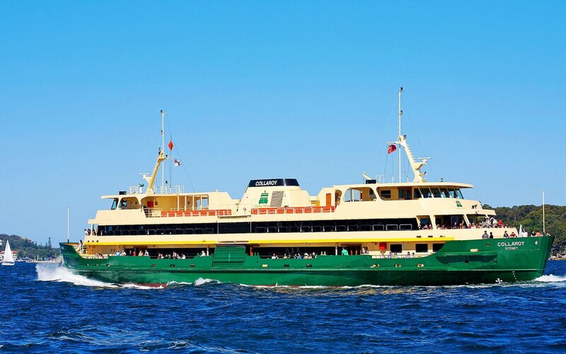 Green and Cream Ferry