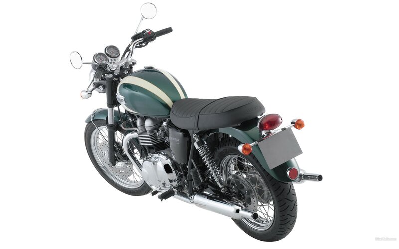 Green and Cream Motorcycle — Neutral, Photograph, Seat, Exhaust Pipe