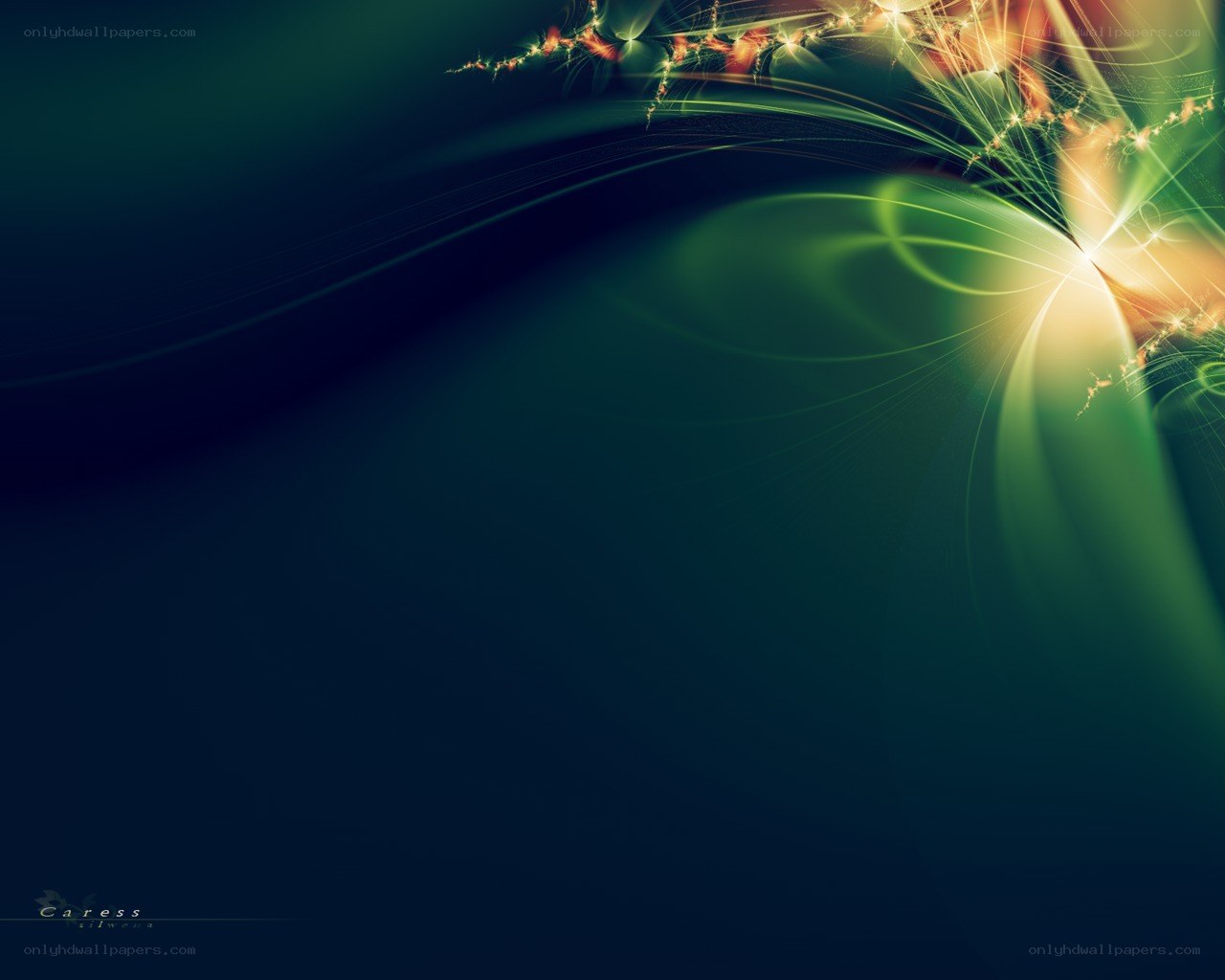 green and gold abstract light