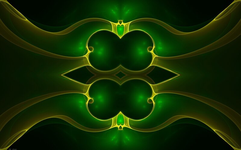 Green and gold fractal design