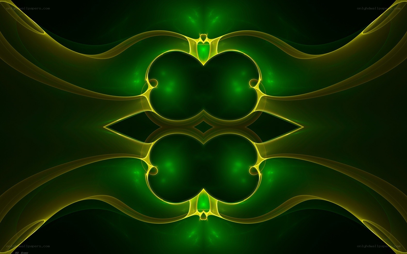 Green and gold fractal design