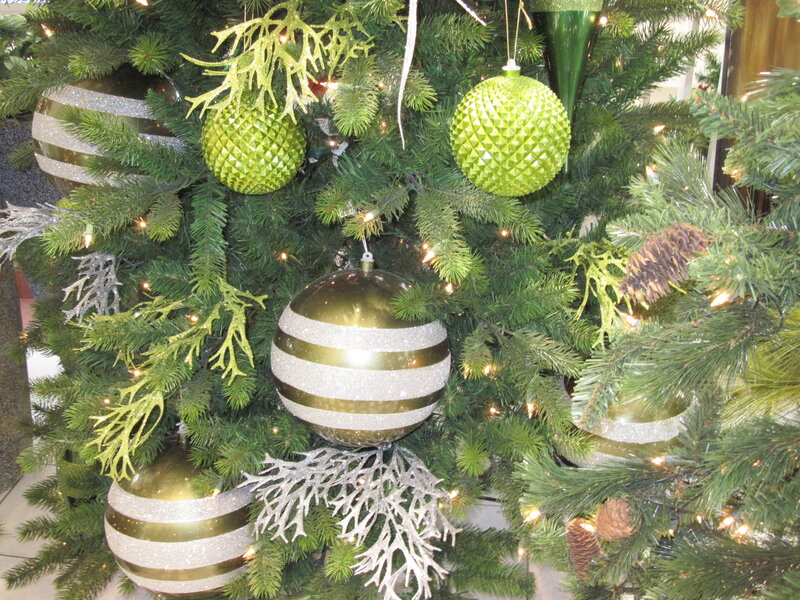 Green and Gold Ornaments — Festive, Winter