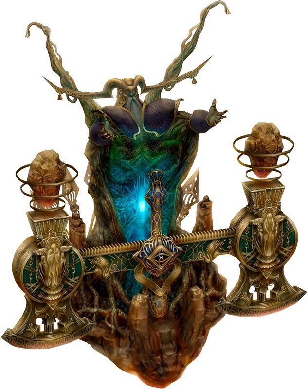 Green and Gold Statue