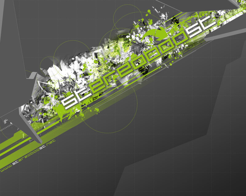 green and gray abstract design