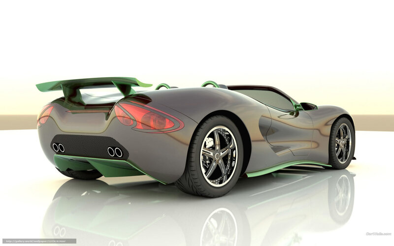 Green and Gray Sports Car