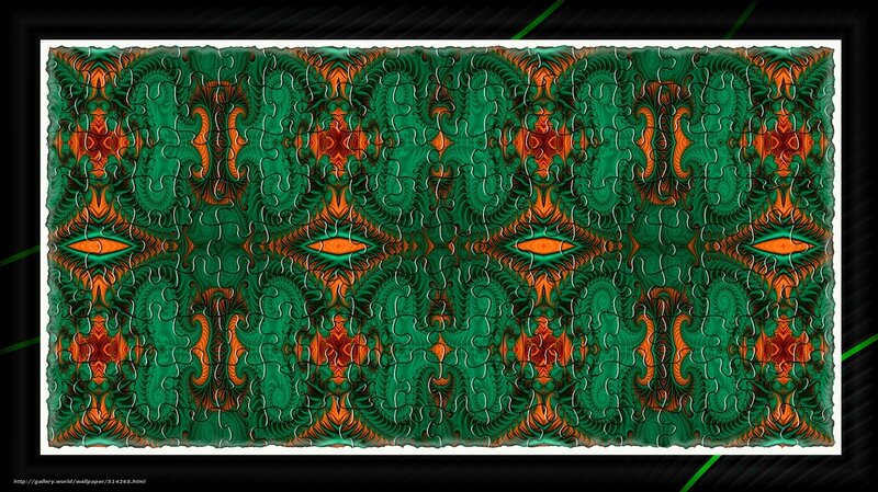 Green and orange fractal puzzle