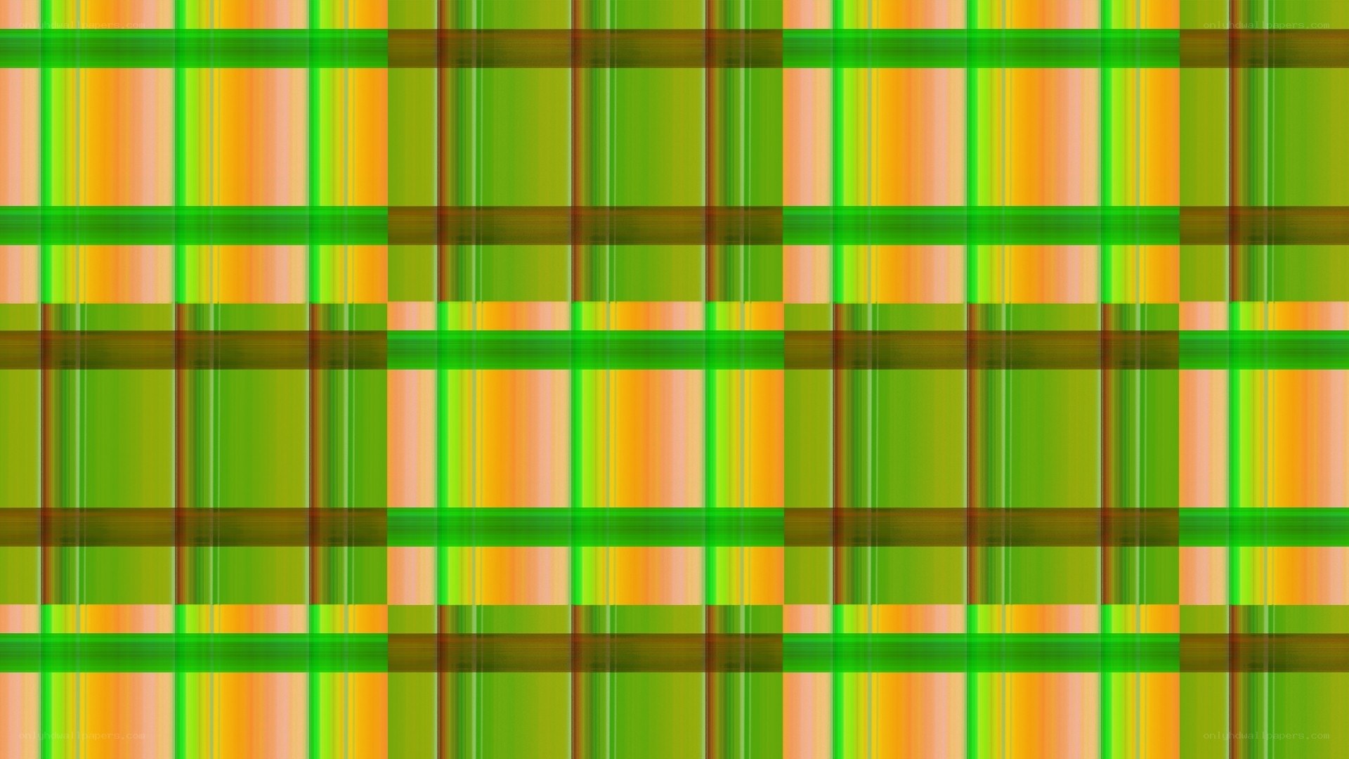 green and orange plaid pattern