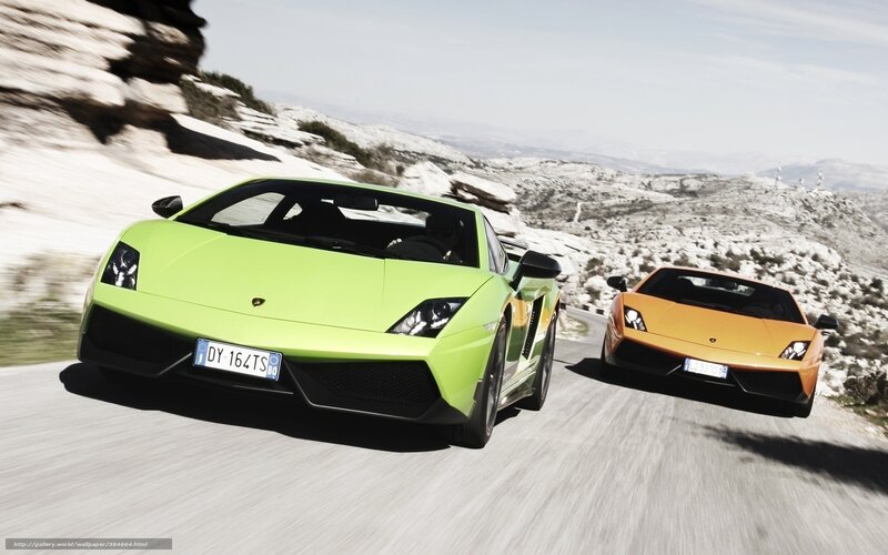 Green and Orange Sports Cars — Lime Green