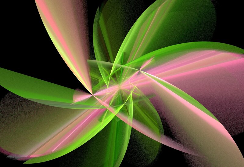 Green and Pink Abstract Swirls
