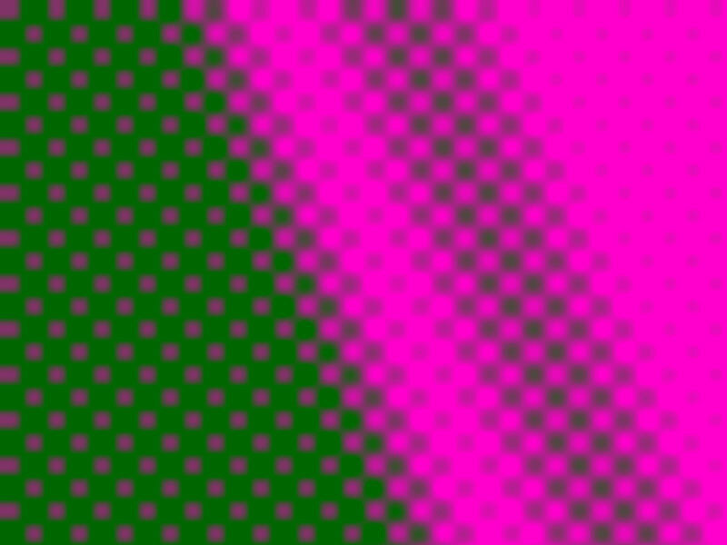 green and pink checkerboard pattern