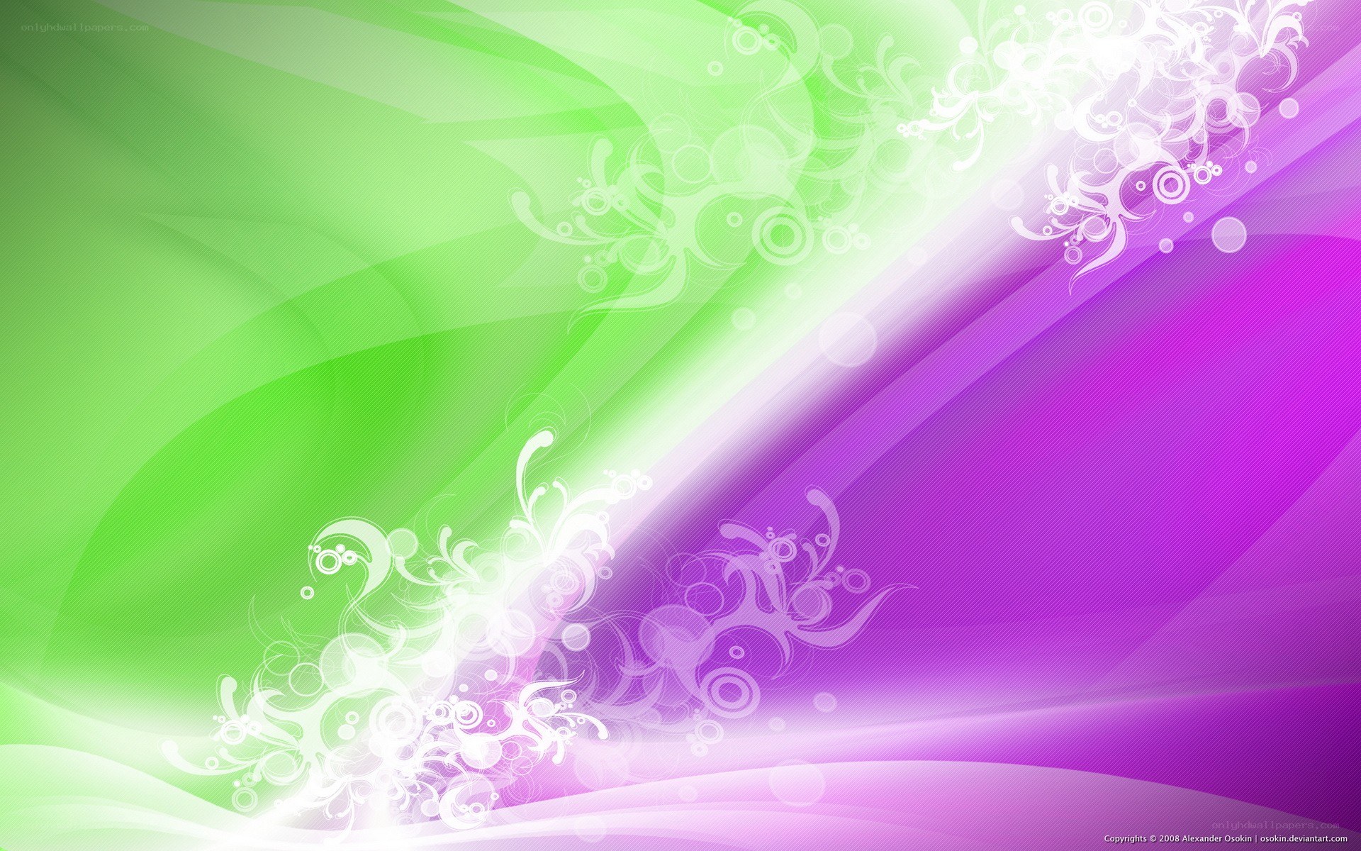green and purple abstract design