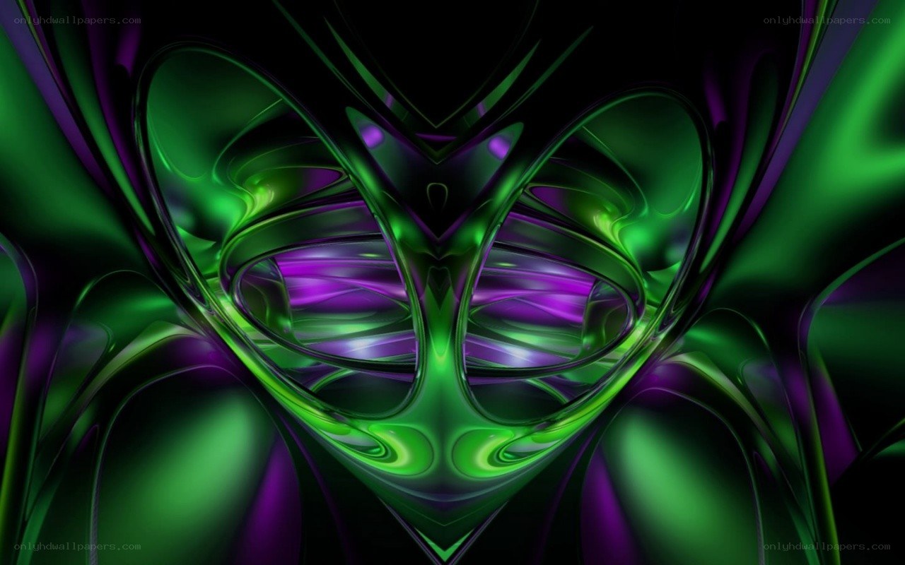 green and purple abstract design