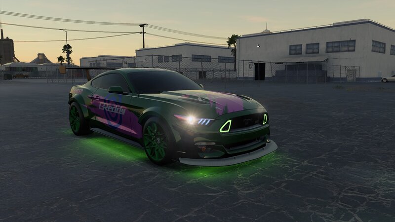 Green and Purple Car
