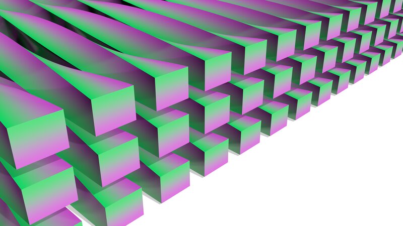 Green and Purple Cubes
