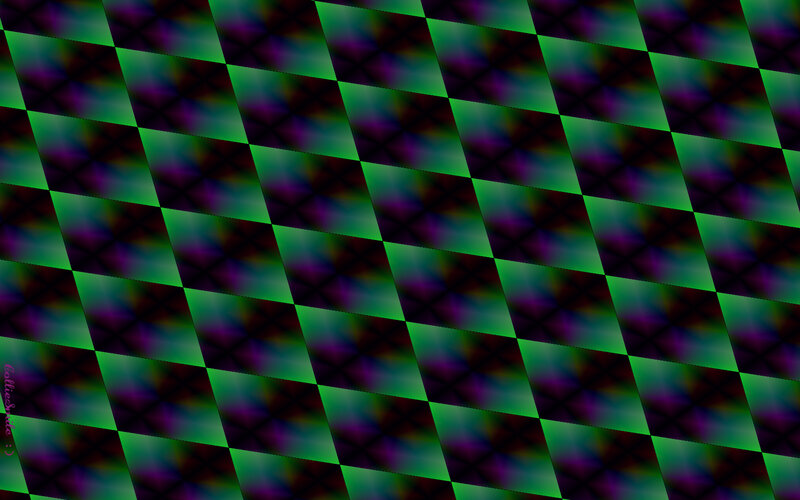Green and Purple Diamond Pattern
