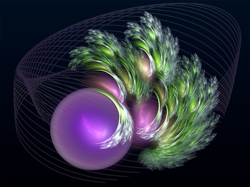 Green and Purple Fractal — Abstract