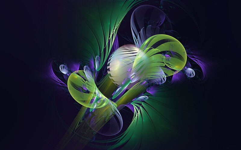Green and Purple Fractal Design — Dynamic