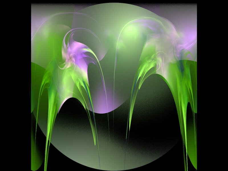 Green and Purple Fractal Forms