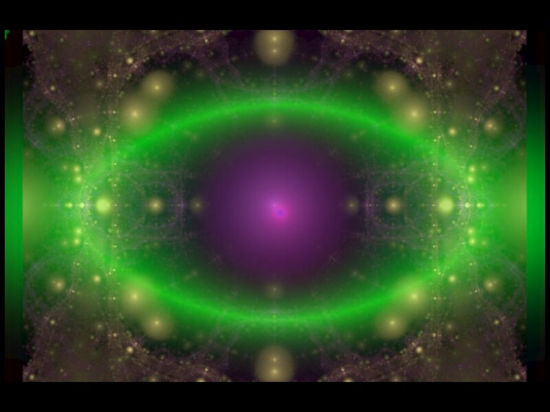 Green and Purple Fractal Pattern — Hypnotic, Abstract