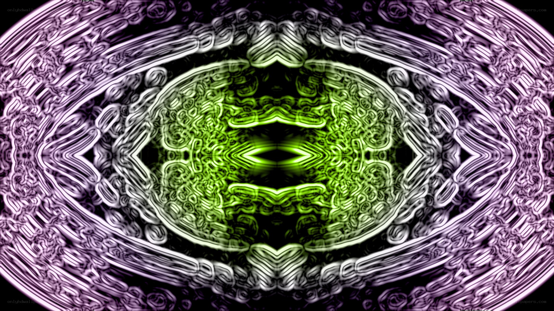 green and purple fractal pattern