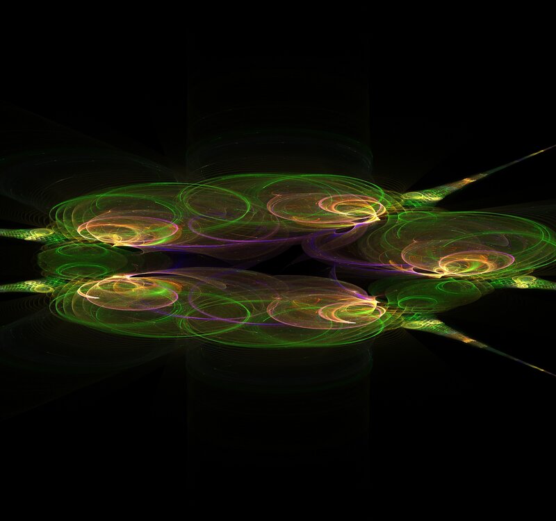 Green and Purple Fractal Patterns