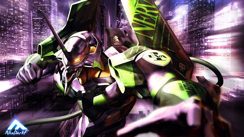 Green and Purple Mecha