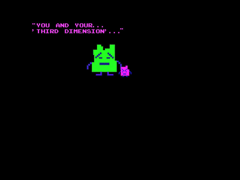 Green and Purple Pixel Characters
