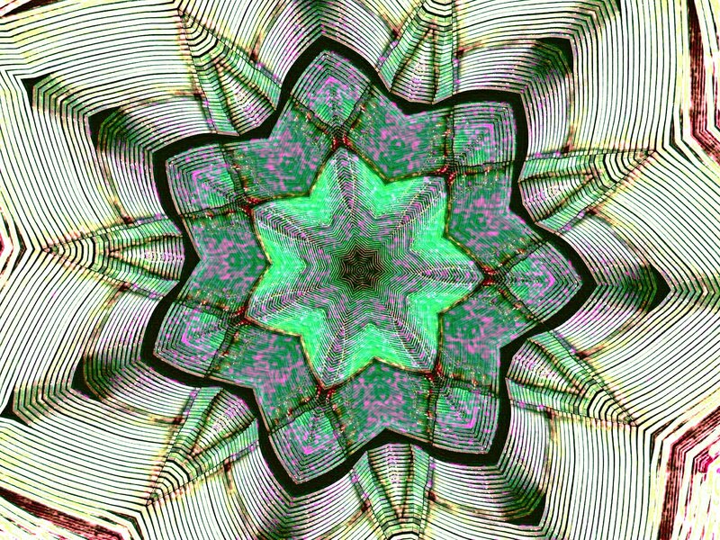 Green and Purple Star Pattern