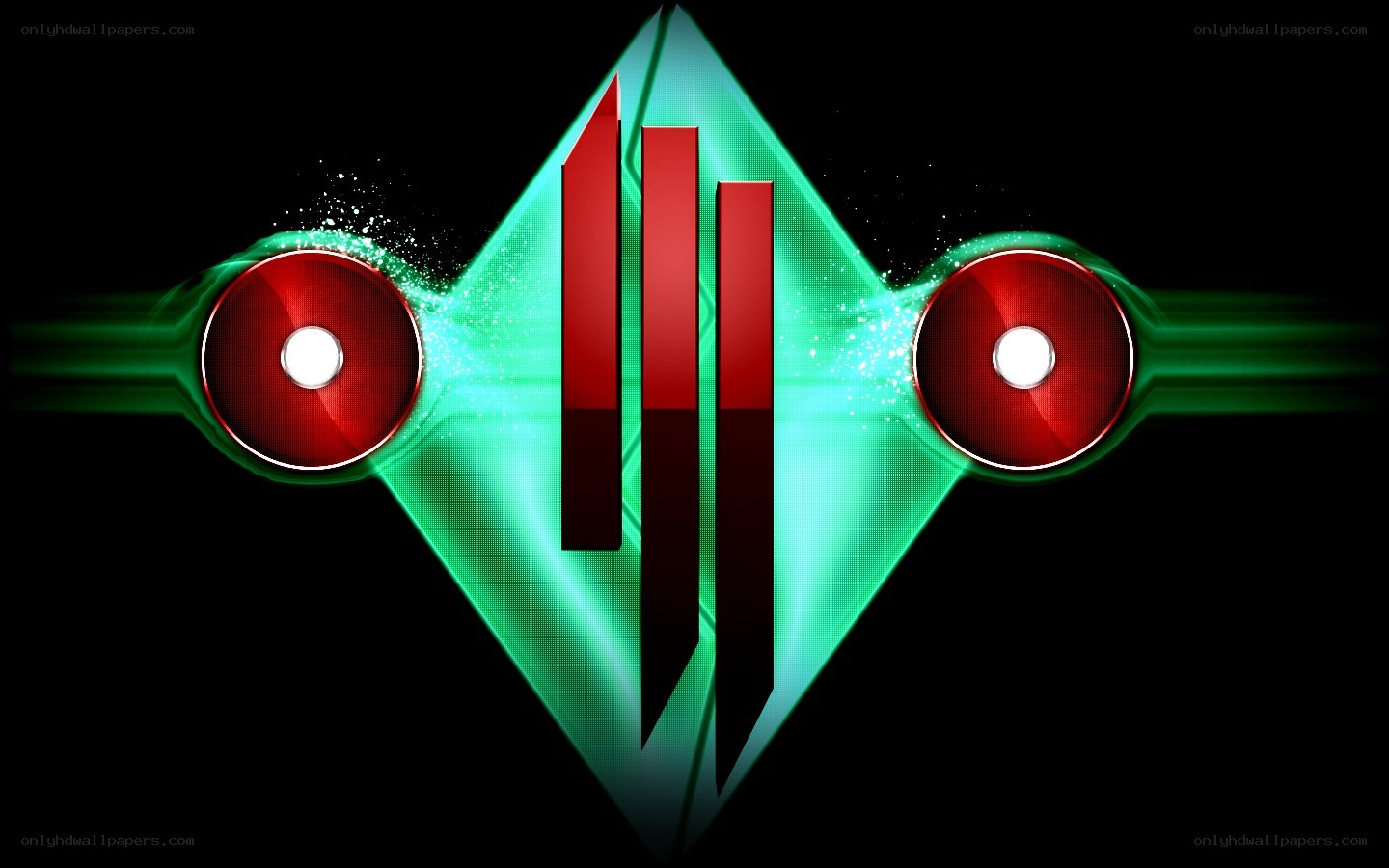green and red abstract logo