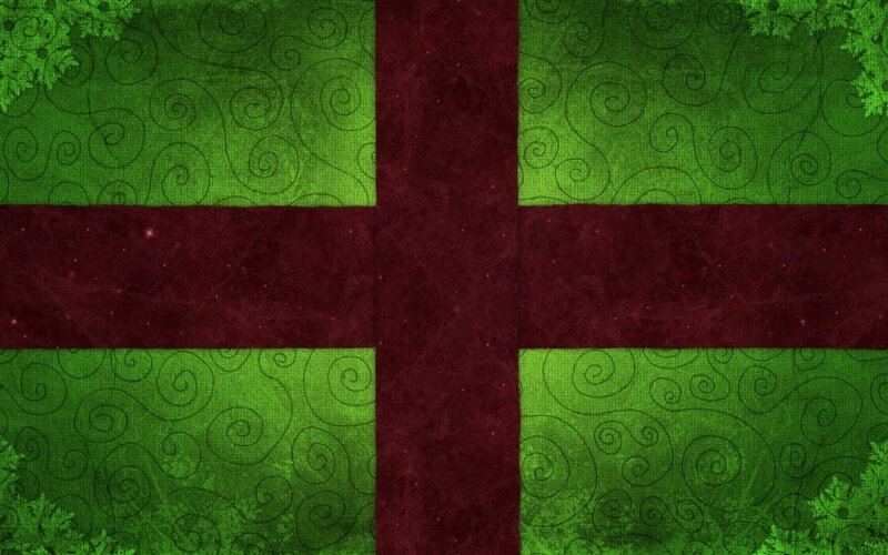 green and red cross pattern