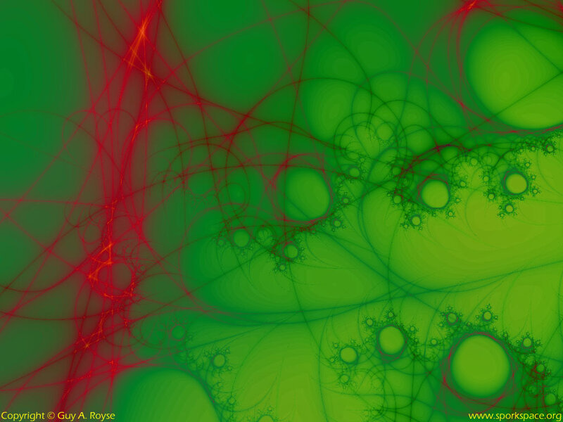 Green and red fractal pattern