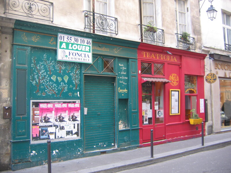 Green and Red Shopfronts