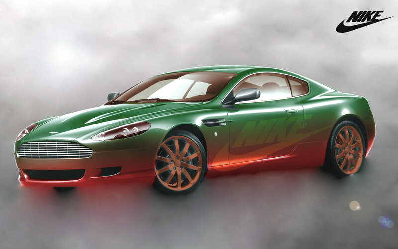green and red sports car