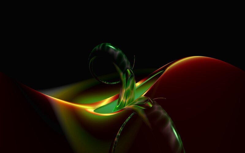 Green and Red Swirls — Dramatic