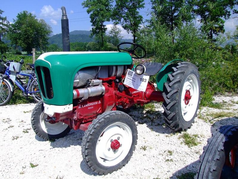 Green and Red Tractor