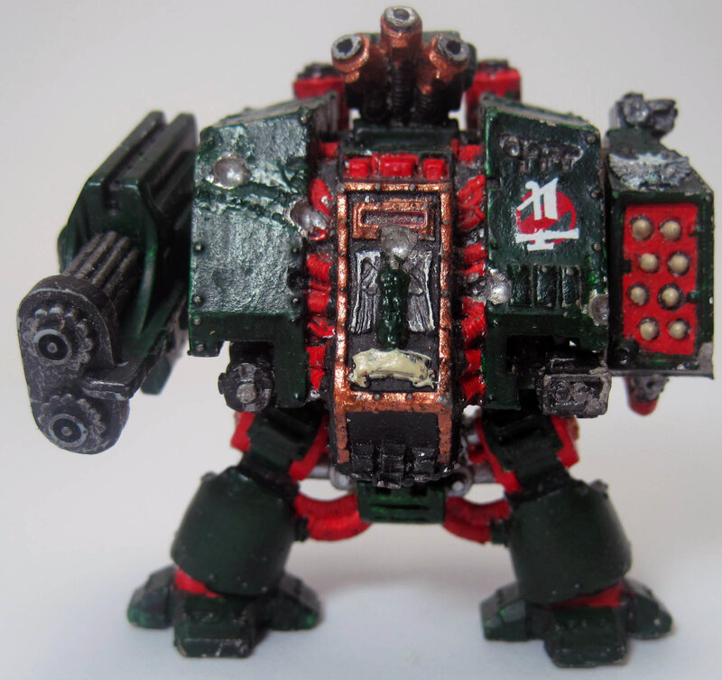 green and red war machine