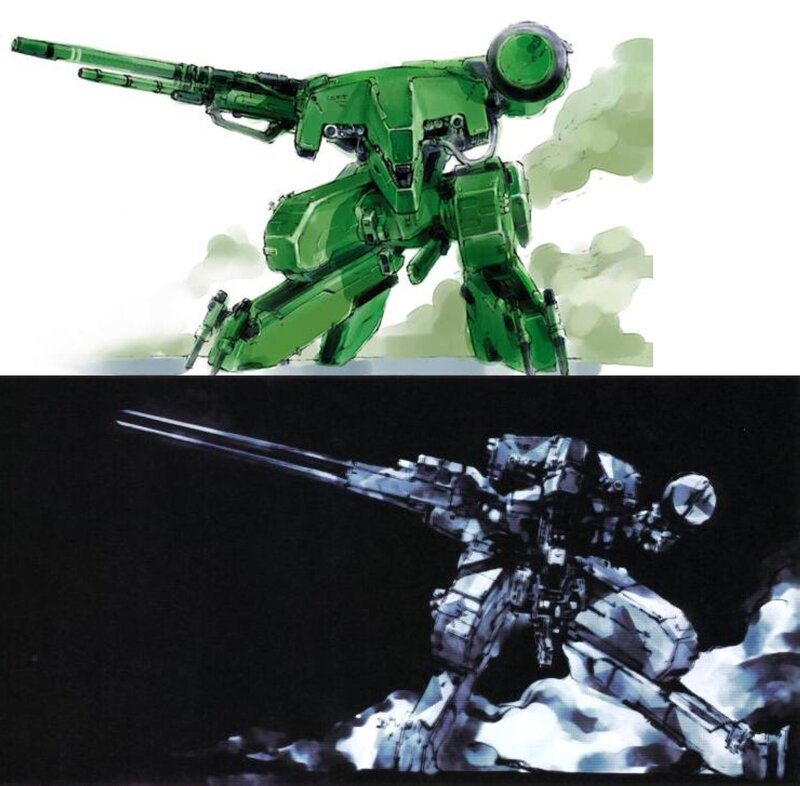 Green and silver mechs