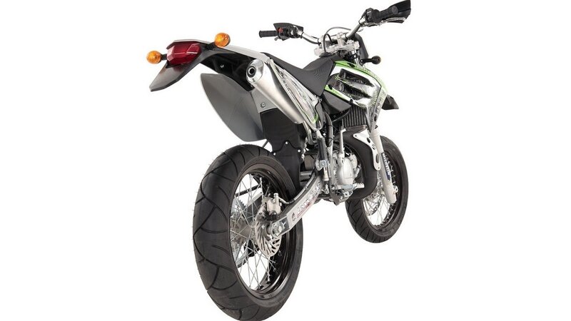 Green and Silver Motorcycle — Black, Neutral