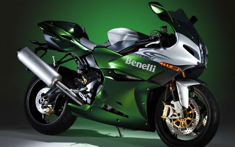 Green and Silver Motorcycle — Dramatic