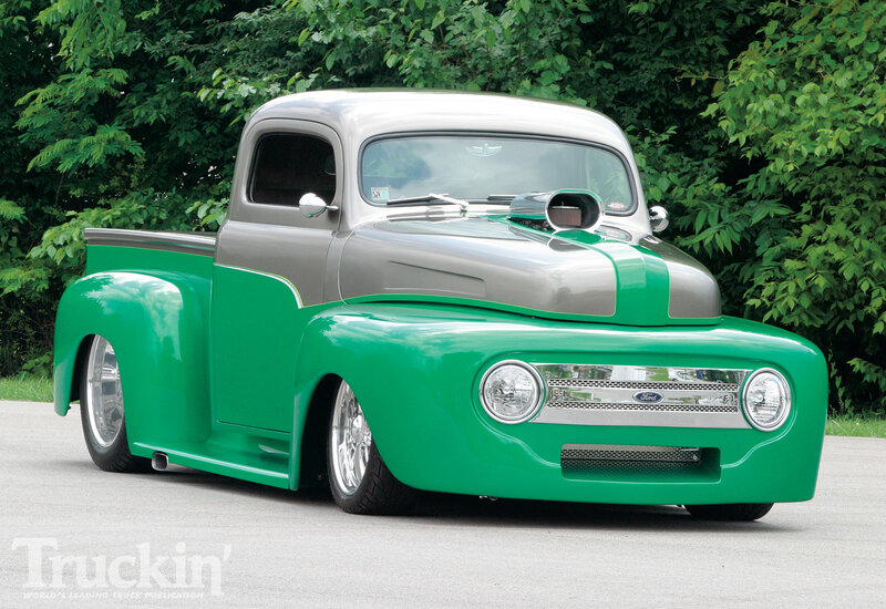 Green and Silver Pickup Truck