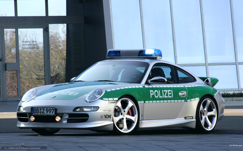 Green and Silver Police Car — Calm