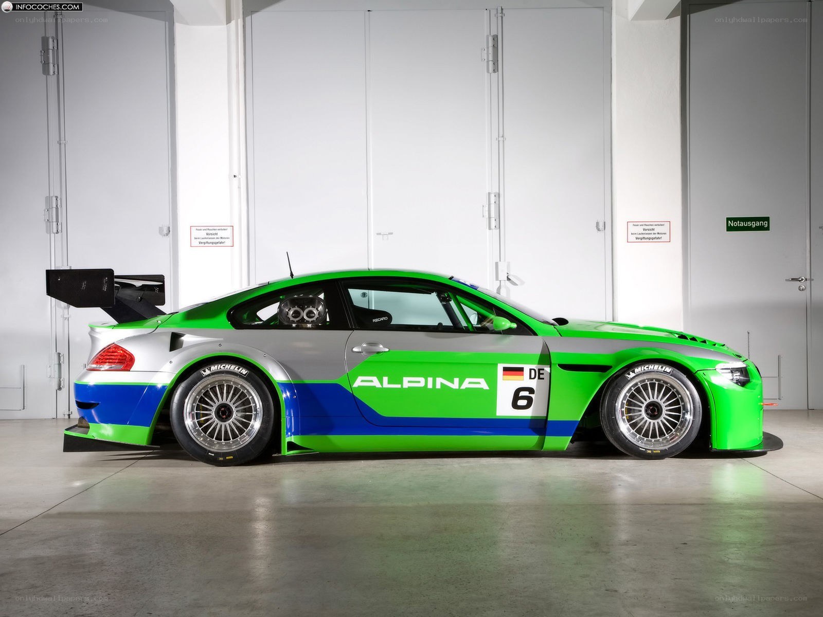 Green and silver race car
